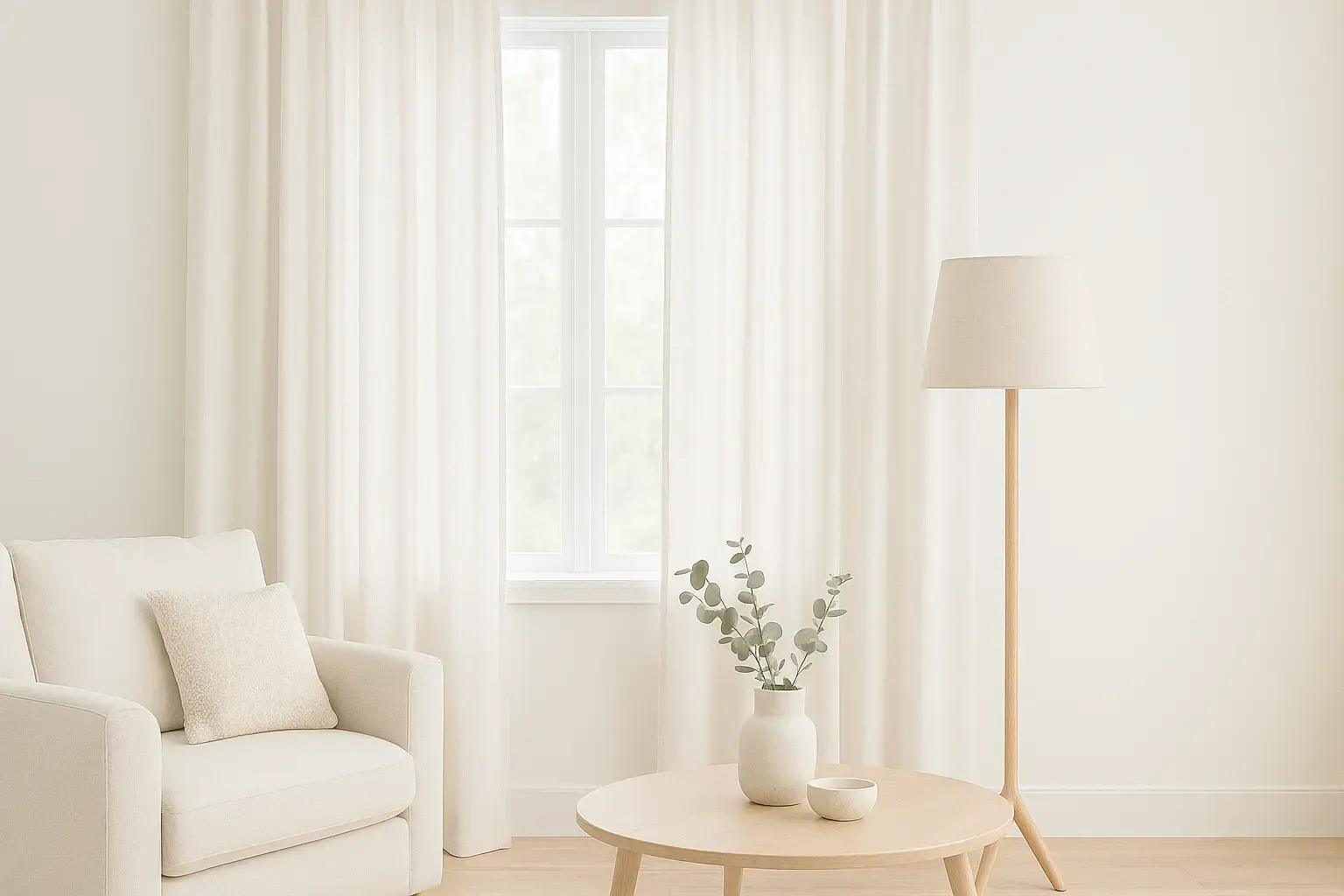 Gordijnen op maat gemonteerd